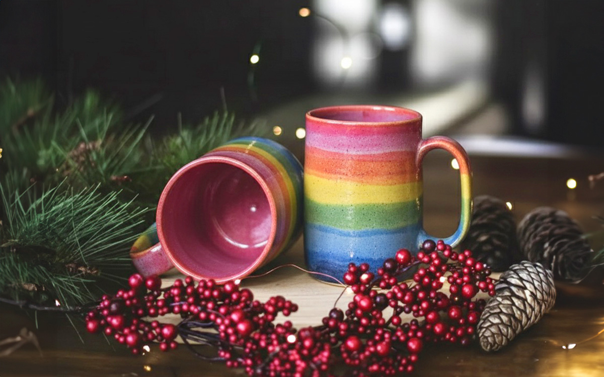 Little Tree Studio Rainbow Mugs